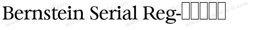 Bernstein Serial Reg字体转换